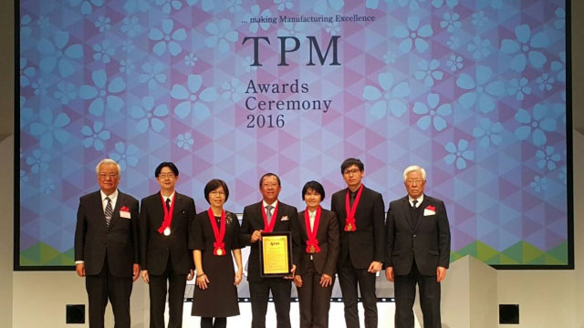 รางวัล TPM Awards 2016 ประเภท Advanced Special Award for TPM Achievement จากสถาบัน Japan Institute of Plant Maintenance (JIPM) เป็นบริษัทเดียวจากประเทศไทยที่ได้รับรางวัลในสาขานี้